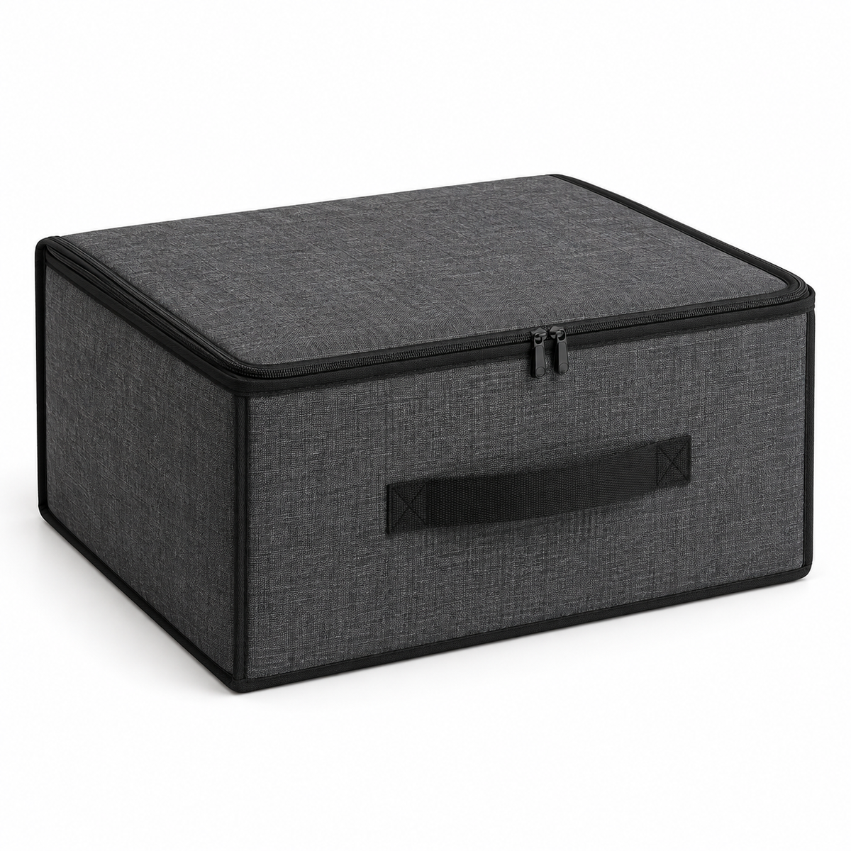 Charcoal Structured Wardrobe Storage Bag, Narrow on a white background