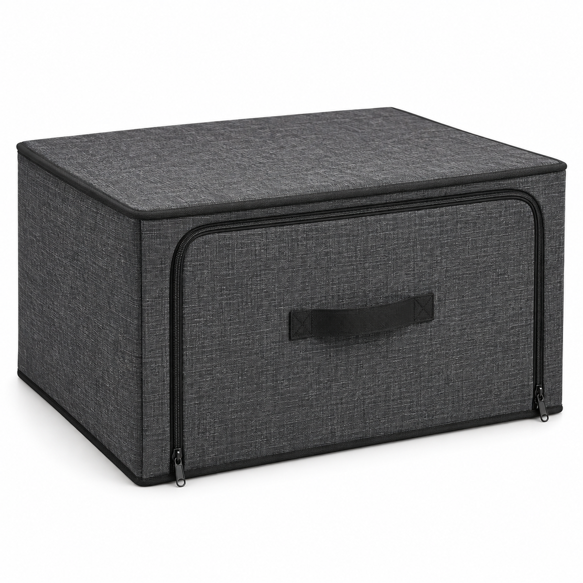 Charcoal Front-Opening Wardrobe Storage Bag on a white background